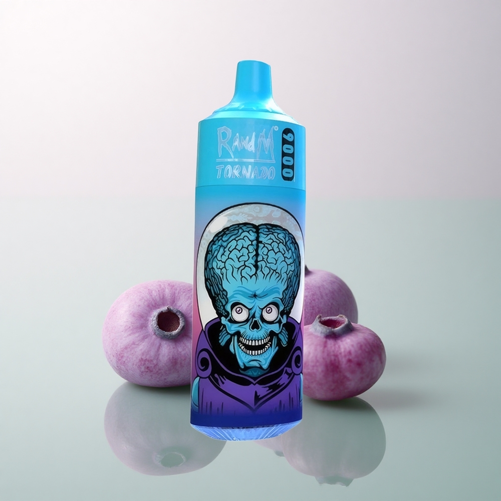 RandM Fumot Tornado 9000 Puffs Blueberry Cherry Cranberry Mesh Coil 18mL 850mAh