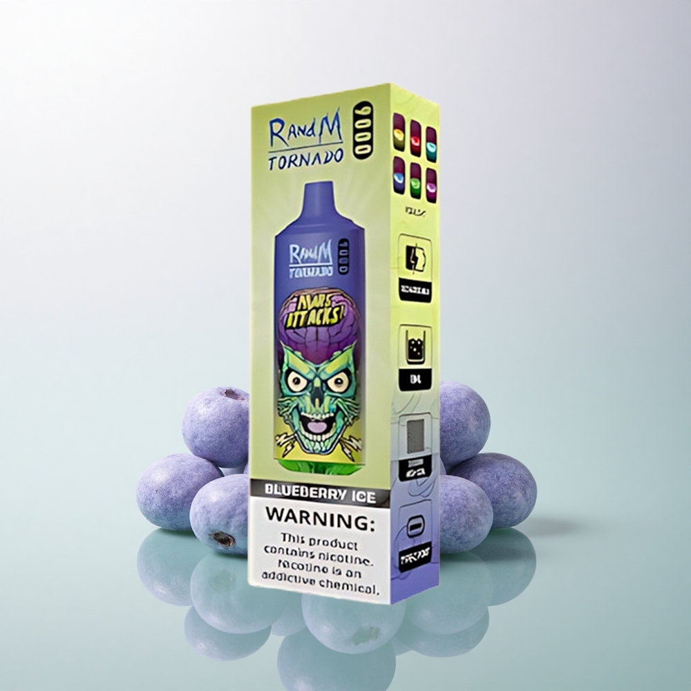 RandM Fumot Tornado 9000 Puffs Blueberry Ice Mesh 18mL 850mAh