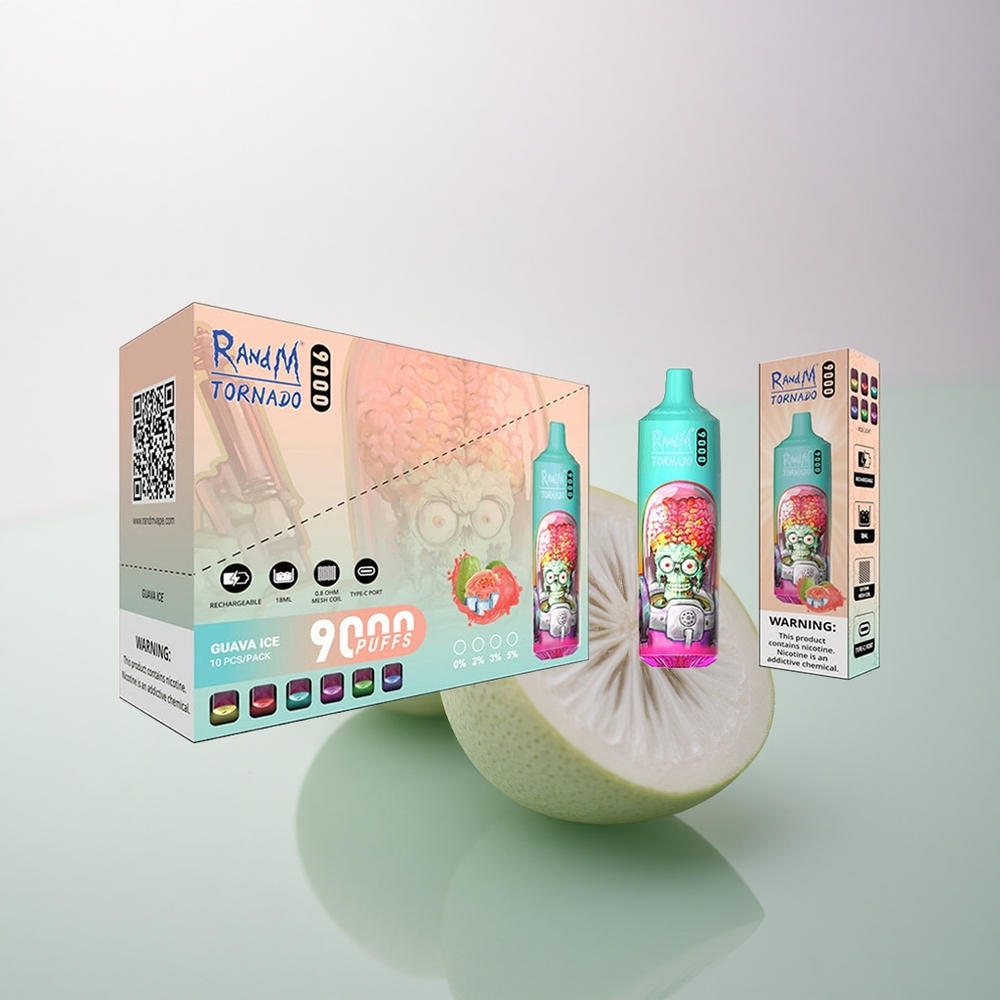 RandM Fumot Tornado 9000 Puffs Guava Ice 18mL Mesh 850mAh
