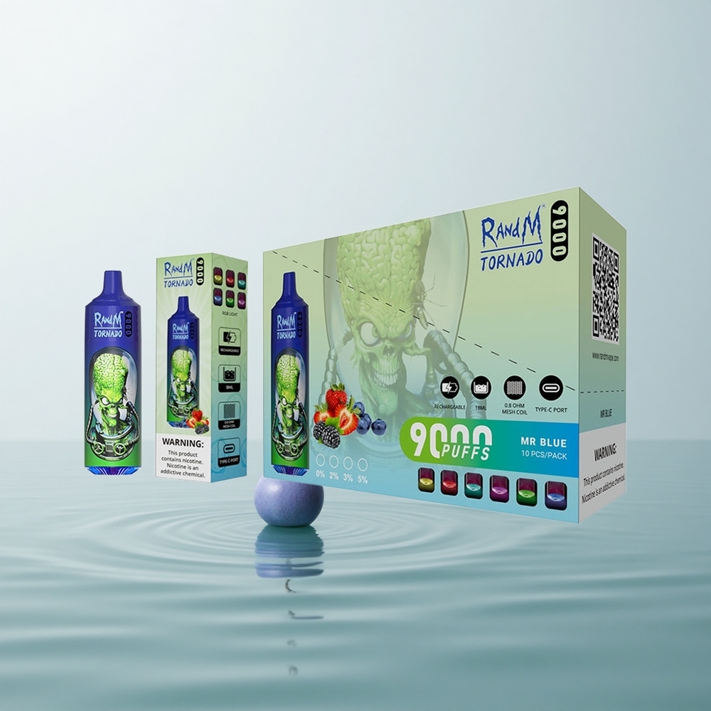 RandM Fumot Tornado 9000 Puffs Mr Blue 850mAh Mesh Coil 18mL