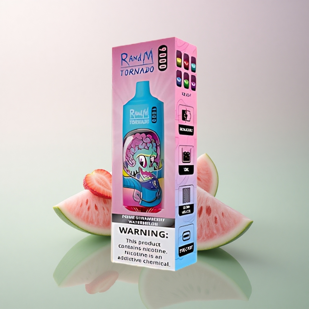 RandM Fumot Tornado 9000 Puffs Prime Strawberry Watermelon 18mL Mesh 850mAh