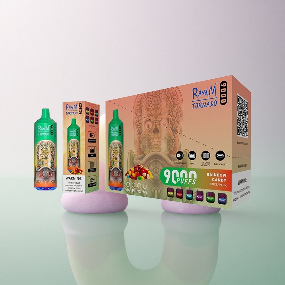 RandM Fumot Tornado 9000 Puffs Rainbow Candy 850mAh 18mL Mesh