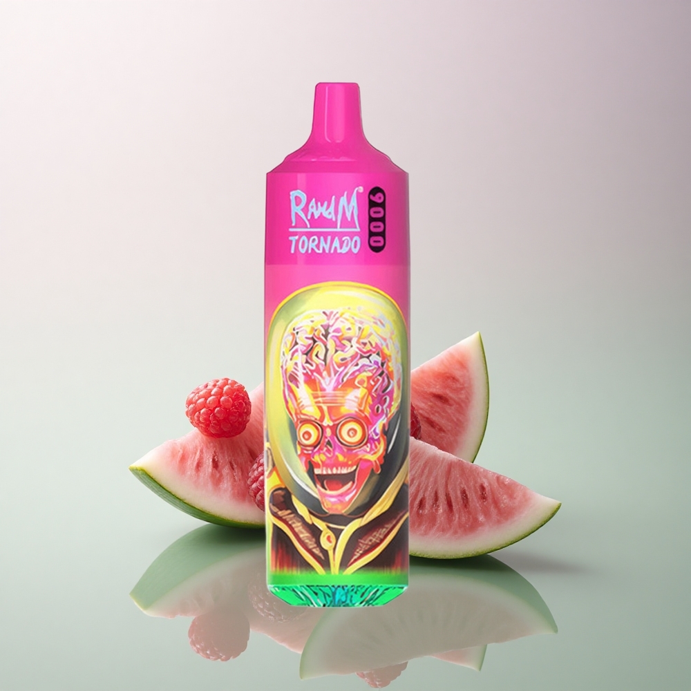 RandM Fumot Tornado 9000 Puffs Raspberry Watermelon 850 mAh Mesh Coil 18 mL