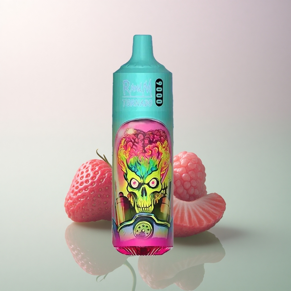 RandM Fumot Tornado 9000 Puffs Strawberry Raspberry 18mL Mesh 850mAh