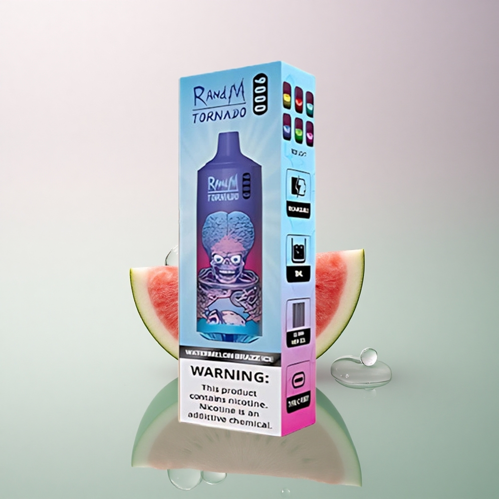 RandM Fumot Tornado 9000 Puffs Watermelon Brazz Ice 850mAh Mesh 18mL