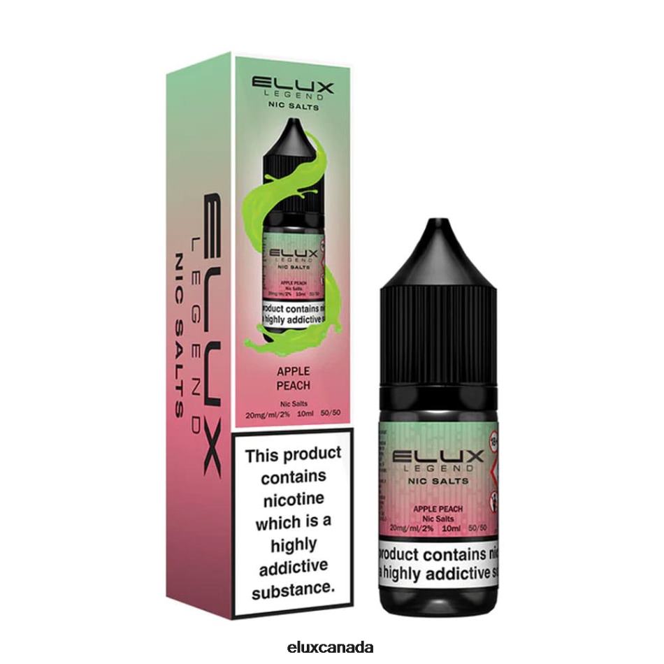 Elux Legend Nic Salt 10ml Apple Peach FHP8R40 - Vape Brands In Canada