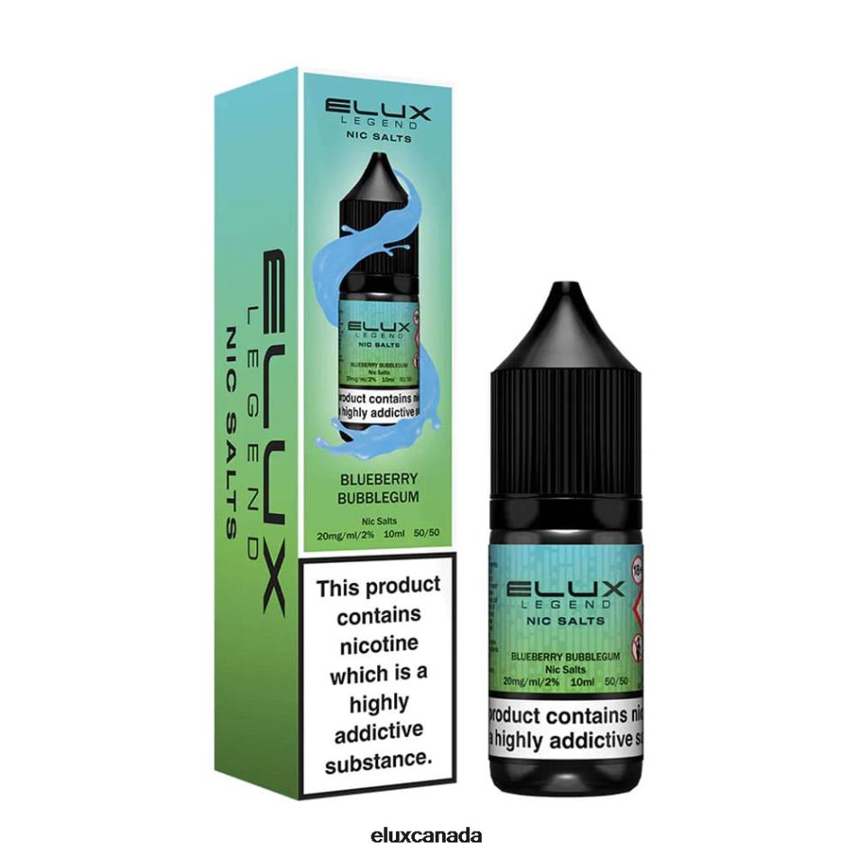 Elux Legend Nic Salt 10ml Blueberry Bubblegum FHP8R43 - Elux Liquid Flavours