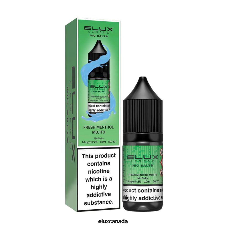 Elux Legend Nic Salt 10ml Fresh Menthol Mojito FHP8R69 - Elux Vape Canada